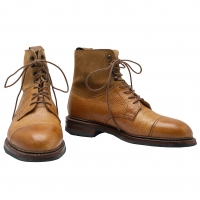 Crockett＆Jones KESWICK Suede & Shrink Leather Shoes Brown 6E