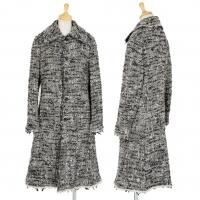  tricot COMME des GARCONS Nep Tweed Coat Black,White M