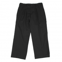  Y's for men Shadow Stripe Wool Silk Pants (Trousers) Black 5