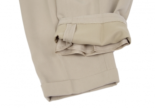 ISSEY MIYAKE Tuck Tapered Pants (Trousers) Beige M-L | PLAYFUL