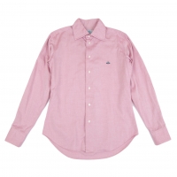  Vivienne Westwood Orb Point Embroidery Long Sleeve Shirt Pink 46