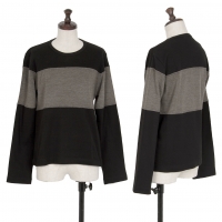  tricot COMME des GARCONS Dyed Switching Long Sleeve Top Black S-M