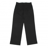  Y's Wool Gabardine Hem Double Pants (Trousers) Black 3