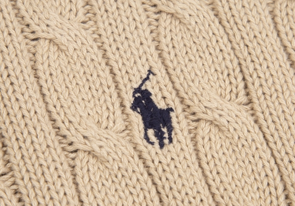Ralph Lauren Point Embroidery Knit Sweater (Jumper) Beige L