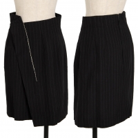  COMME des GARCONS Tuck Stitch Stripe Skirt Black M