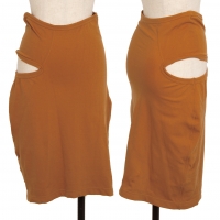  COMME des GARCONS Side Hole Stretch Skirt Brown S