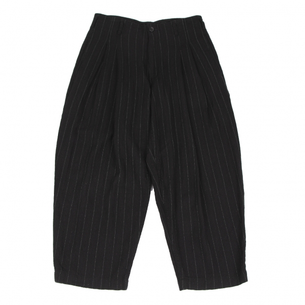  COMME des GARCONS HOMME PLUS Wool Stripe Tuck Pants (Trousers) Black XS