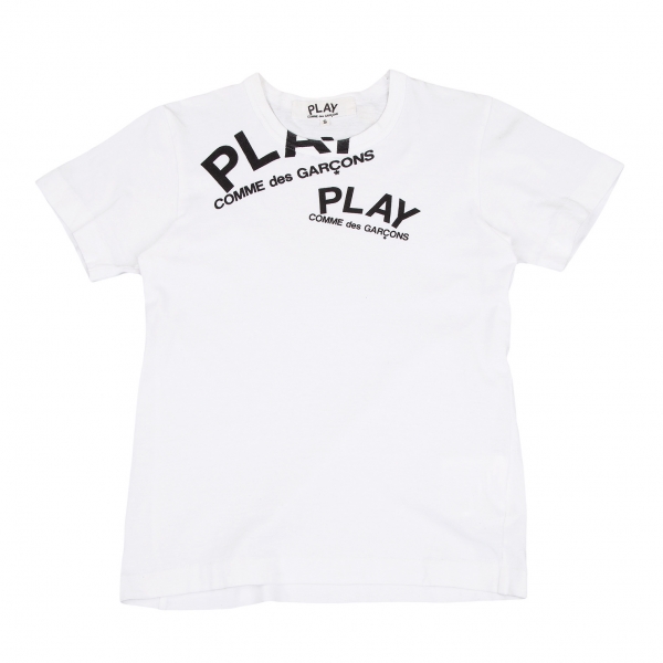 PLAY COMME des GARCONS Logo Printed T Shirt White S | PLAYFUL