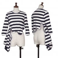  COMME des GARCONS Cutting Stripe T Shirt White,Navy XS-S