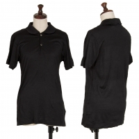  COMME des GARCONS Stretch Silk Polo Shirt Black M