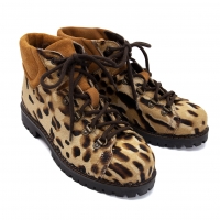  maze Leopard Unborn Calf Trekking Boots Brown,Black 37
