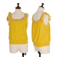  Jean-Paul GAULTIER FEMME Corsage Decoration Sleeveless Shirt Yellow 40