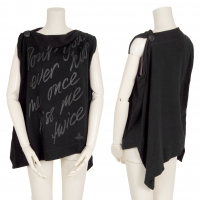  Vivienne Westwood ANGLOMANIA Printed Sleeveless Top (Waistcoat) Black S