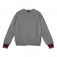  COMME des GARCONS SHIRT FRED PERRY V Neck Knit Sweater (Jumper) Grey S