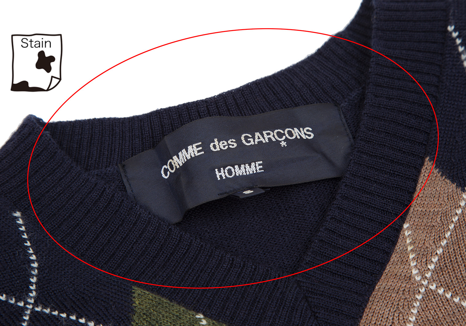 COMME des GARCONS HOMME ニット セーター S 紺