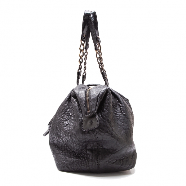 FENDI Belted Leather Bag Black