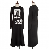  COMME des GARCONS Alisa Yoffe Graphic Printed Long Dress Black XS