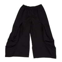  COMME des GARCONS Cutting Desing Polyester Wide Pants (Trousers) Black XS
