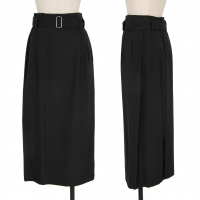  Y's Wool Belted Skirt Black S-M