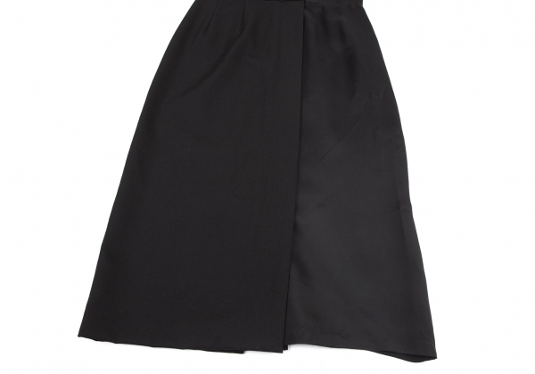 Black Wool-gabardine midi skirt, Prada