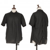 BLACK COMME des GARCON Dyed Front Back Reversed Short Sleeve Shirt Black S