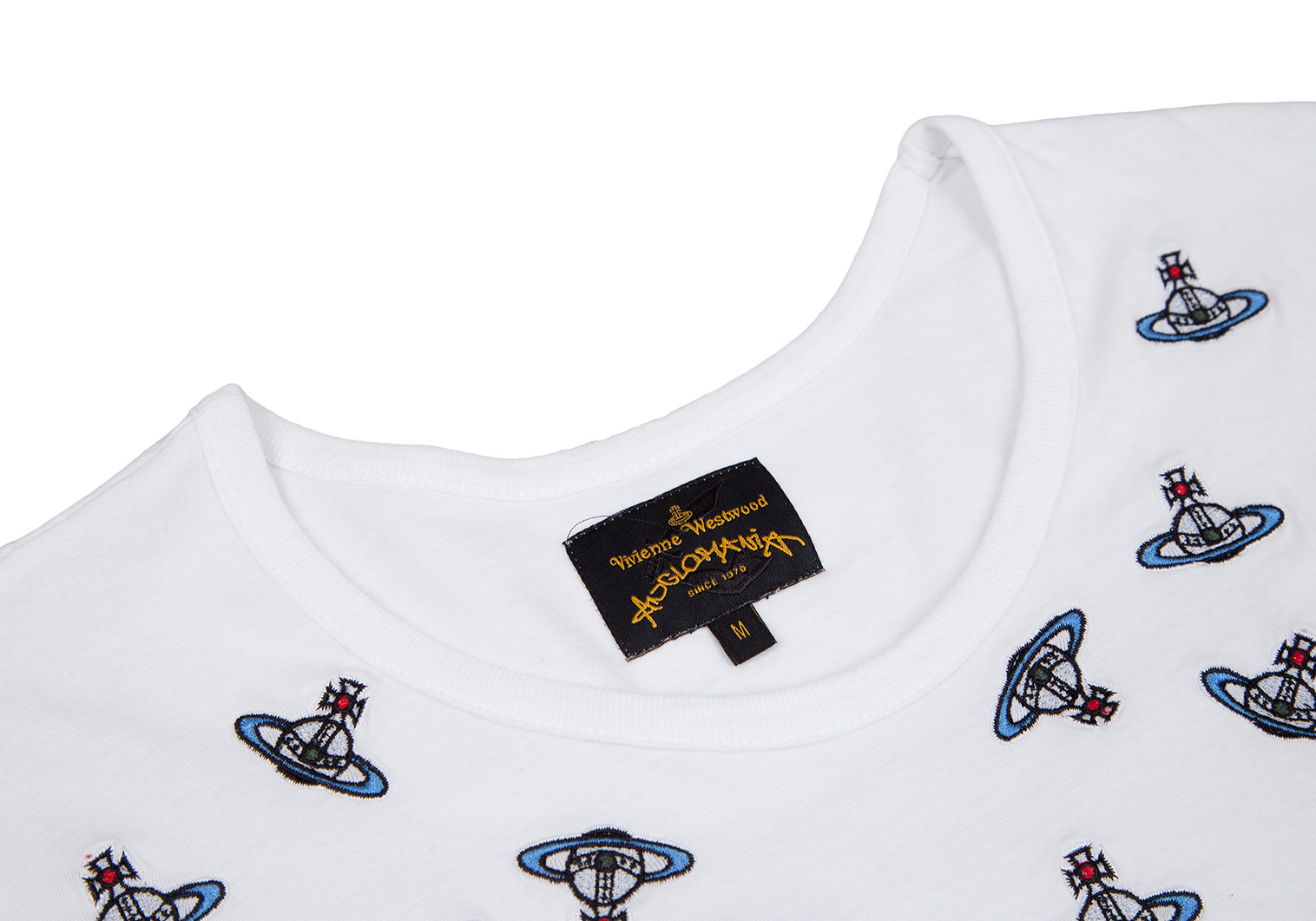 Vivienne Westwood ヴィヴィアンウエストウッド ANGLOMANIA アングロマニア オーブ刺繍 フラワー プリント Tシャツ カットソー 半袖 グレー系 XS約44cm袖丈