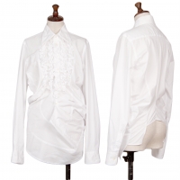  JUNYA WATANABE COMME des GARCONS Frill Front Switching Shirt White S