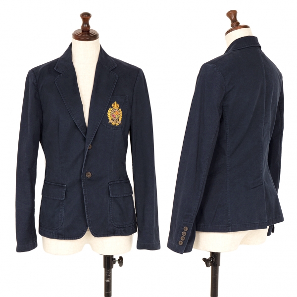 Ralph Lauren Cotton Emblem Patch Blazer Jacket Second Hand / Selling