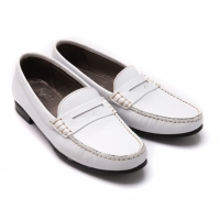  PARABOOT Moccasin Loafer Shoes White 4(About US 6)