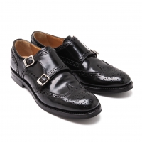  Church's LANA Double Monk Wingtip Shoes Black 36.5(About US 6.5)
