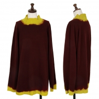  ISSEY MIYAKE Wool Bleaching Knit Sweater (Jumper) Brown,Yellow M