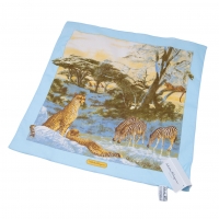  Salvatore Ferragamo Safari Printed Handkerchief Sky blue 