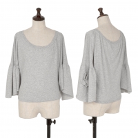  MM6 MAISON MARGIELA Pocket Design Flare Sleeve T Shirt Grey S