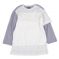  s'yte Stripe Shirt Switching T Shirt White 3