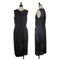  tricot COMME des GARCONS Wool Switching Sleeveless Dress Navy,Black S-M