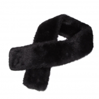 tricot COMME des GARCONS Synthetic Fur Stole Black 