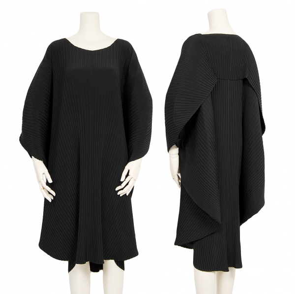 ISSEY MIYAKE Circle Design Pleats Dress Black 3 | PLAYFUL