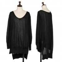  RISMAT by Y's Linen Rayon Back Drop Knit Sweater (Jumper) Black 2