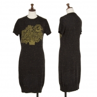  Vivienne Westwood Vase Woven Knit Dress Black S