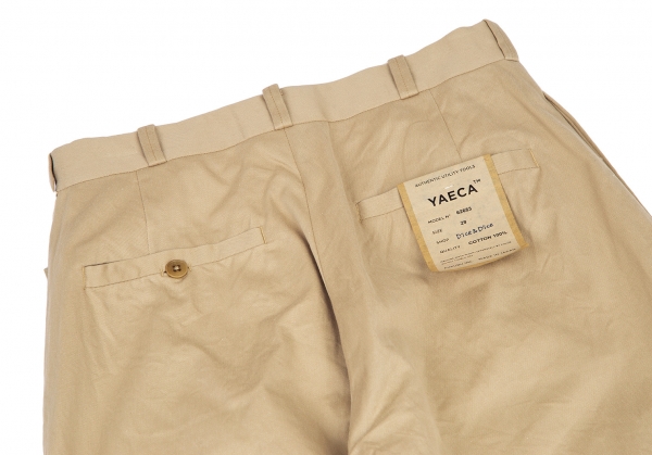YAECA Cotton Tapered Pants (Trousers) Beige 29 | PLAYFUL