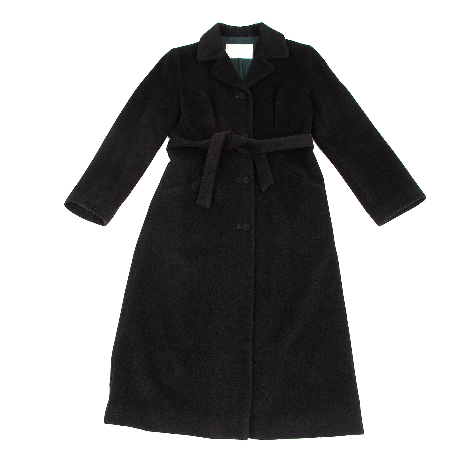 sybilla シビラ ロングコート 黒アンゴラなので暖かく軽い - ロングコート