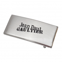  Jean-Paul GAULTIER Logo Belt Metal Buckle Silver 