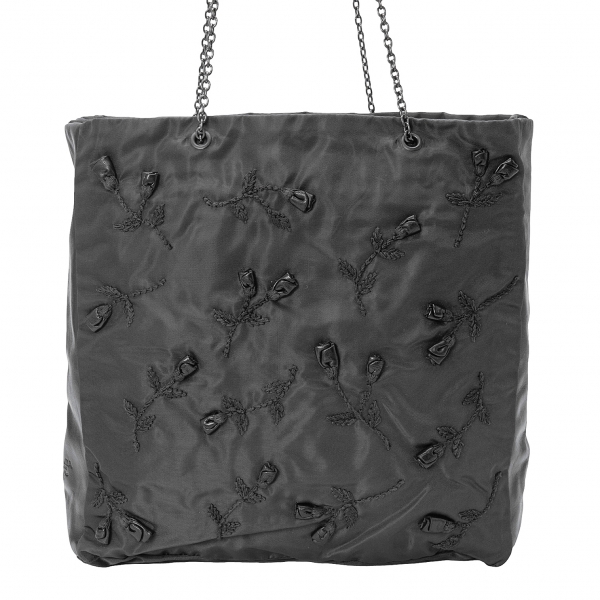 Prada Chain Tote Dark Green Nylon Shoulder Bag 