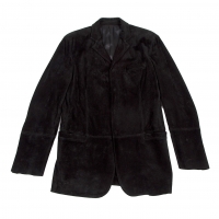  Jean Paul GAULTIER HOMME Suede Snap Button Design Jacket Black 48