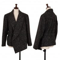  COMME des GARCONS FRANCE Nep Tweed Belted Jacket Charcoal S