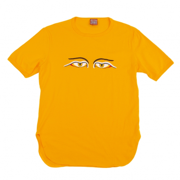 ゴルチエジーンズGAULTIER JEAN'S アイ刺繍ラウンドカットTシャツ 黄48