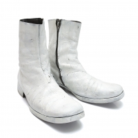  Maison Martin Margiela 10 Painted Leather Boots White About US 10
