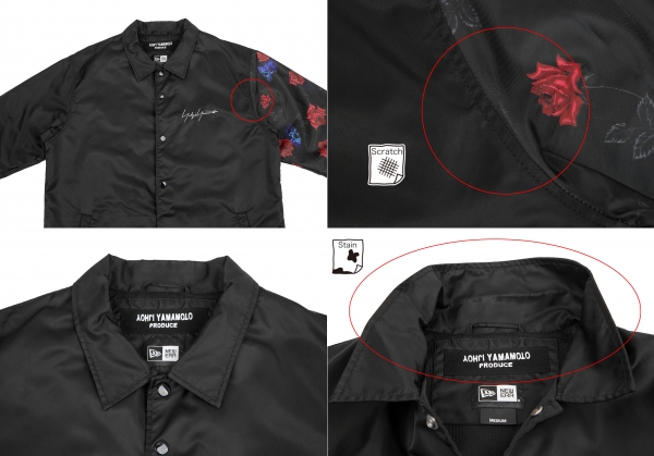 Yohji Yamamoto NEW ERA Skull Rose Printed Coach Jacket Black 3 