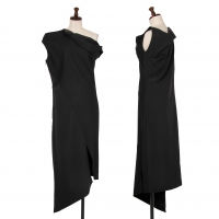  MASAKI MATSUSHIMA Asymmetric Design Sleeveless Dress Black 2