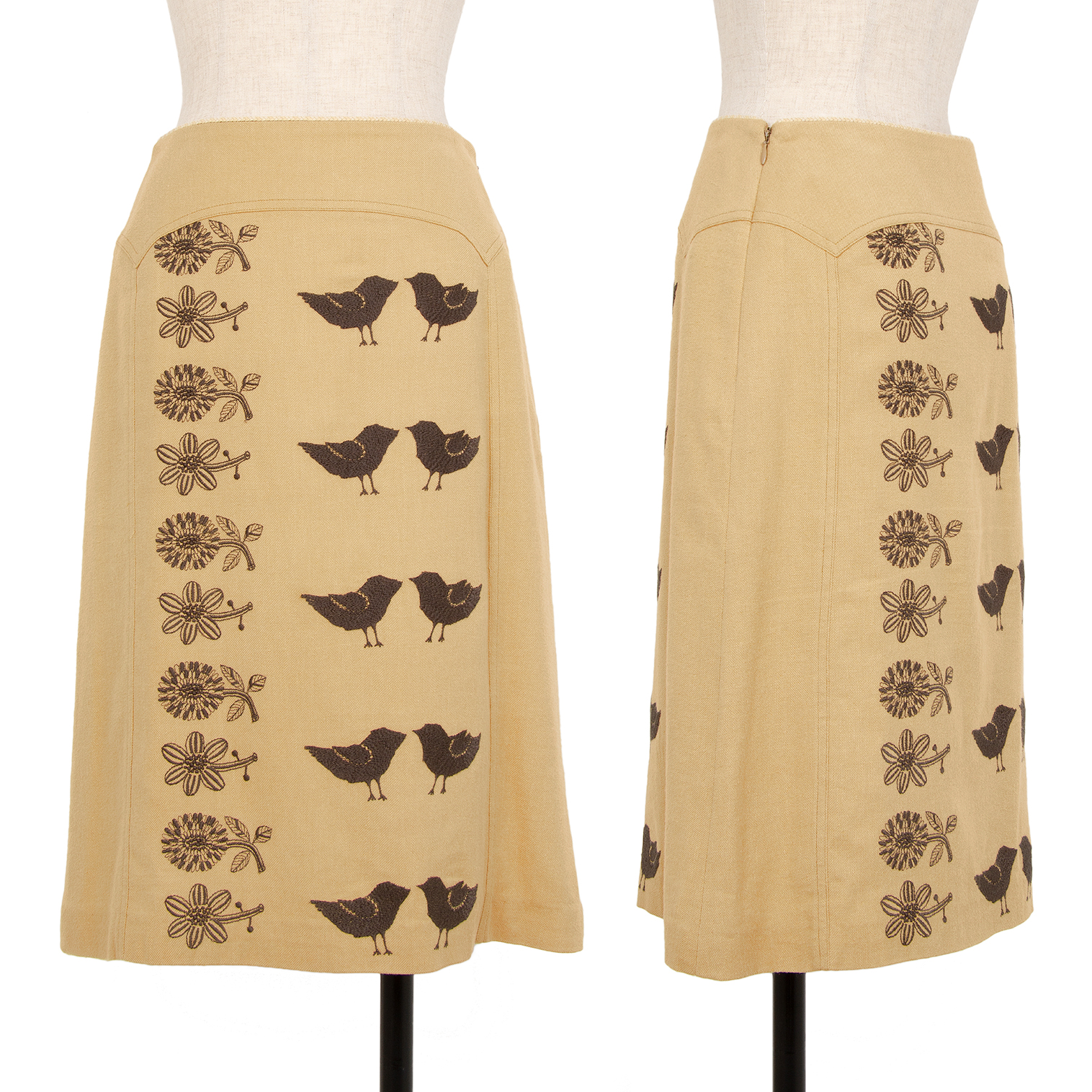 ミナペルホネン　刺繍スカート